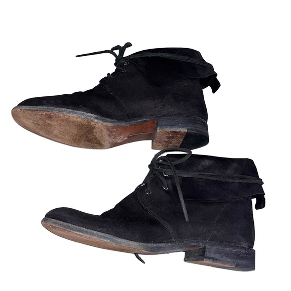 Kors Michael Kors Black Leather Peter Pan Moto Boots - Picture 2 of 9